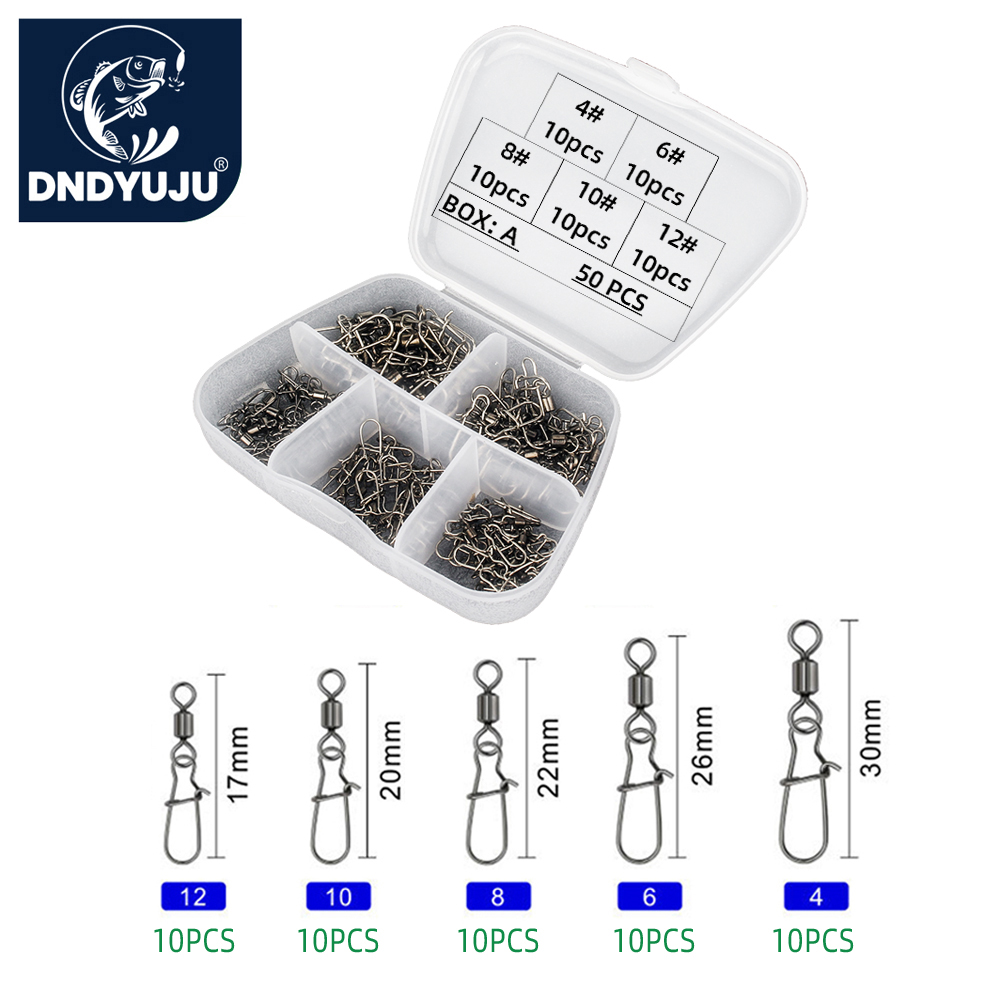 Fishing Hook Circle - DNDYUJU 50pcs 스테인레스 스틸 낚시 커넥터