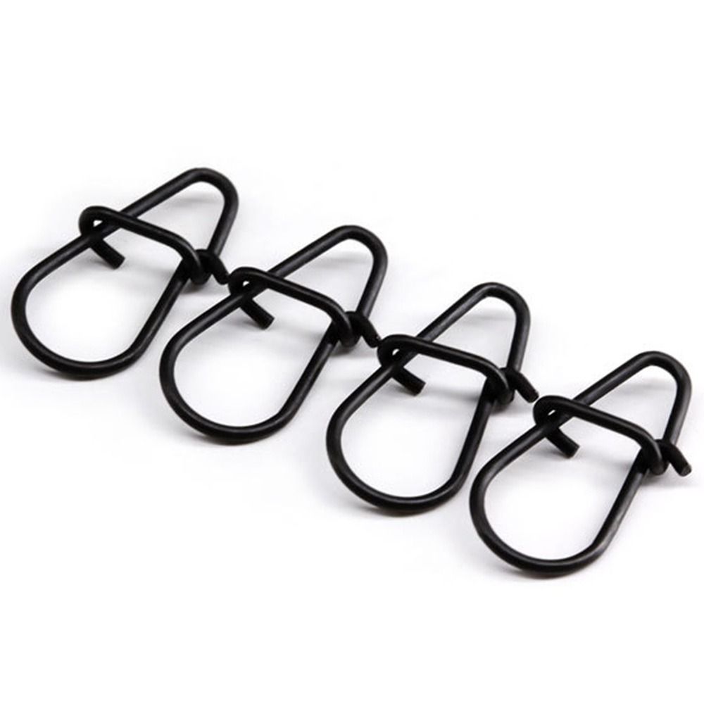 100 개/몫 매트 블랙 스냅 낚시 배럴 회전 안전 스 - Fishing Hook Box 리뷰 및 가격