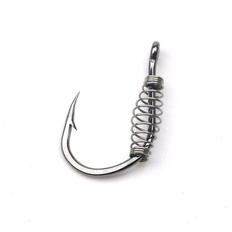 10-60개 고탄소강 스프링 낚시 바늘 미늘 달린 회전 - Fishing Hook Circle 리뷰 및 가격