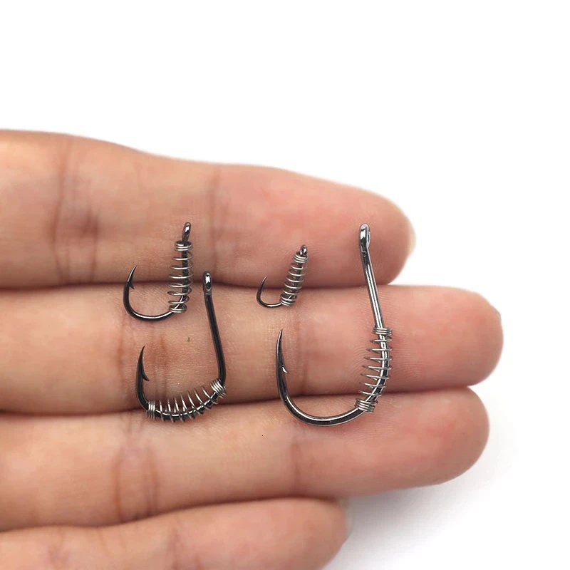 10-60개 고탄소강 스프링 낚시 바늘 미늘 달린 회전 - Fishing Hook Circle 리뷰 및 가격