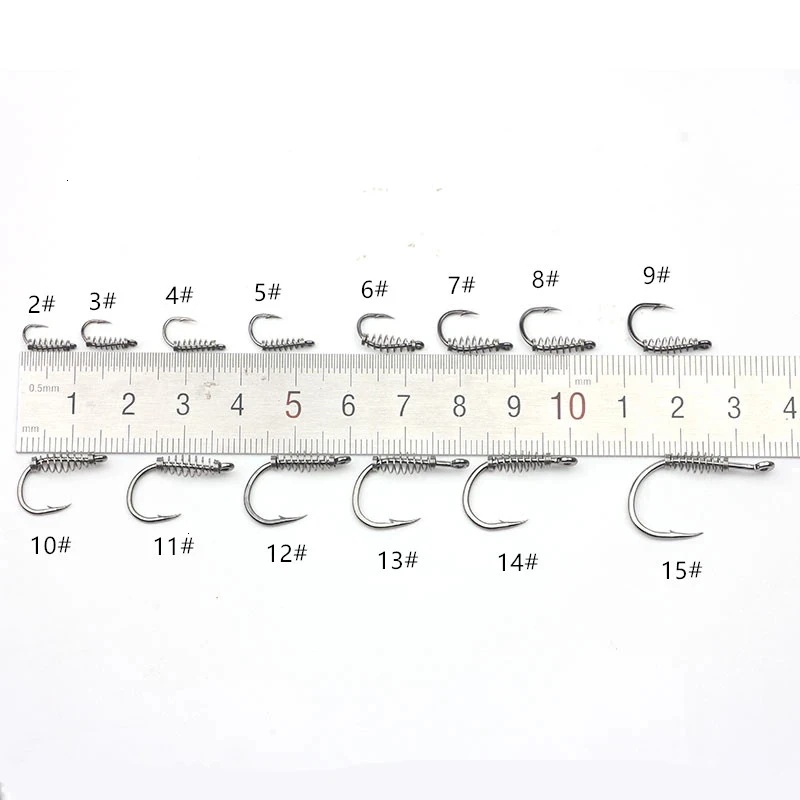 10-60개 고탄소강 스프링 낚시 바늘 미늘 달린 회전 - Fishing Hook Circle 리뷰 및 가격