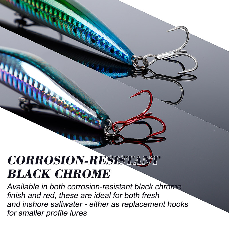 노에비 고탄소강 낚시 바늘, 라운드 벤트, 트레블 훅, - Fishing Hook Barbless 리뷰 및 가격
