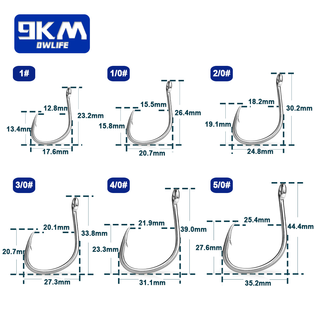 9KM 낚시 후크 바닷물 라이브 미끼 후크 25~100 - Fishing Hook Circle 리뷰 및 가격
