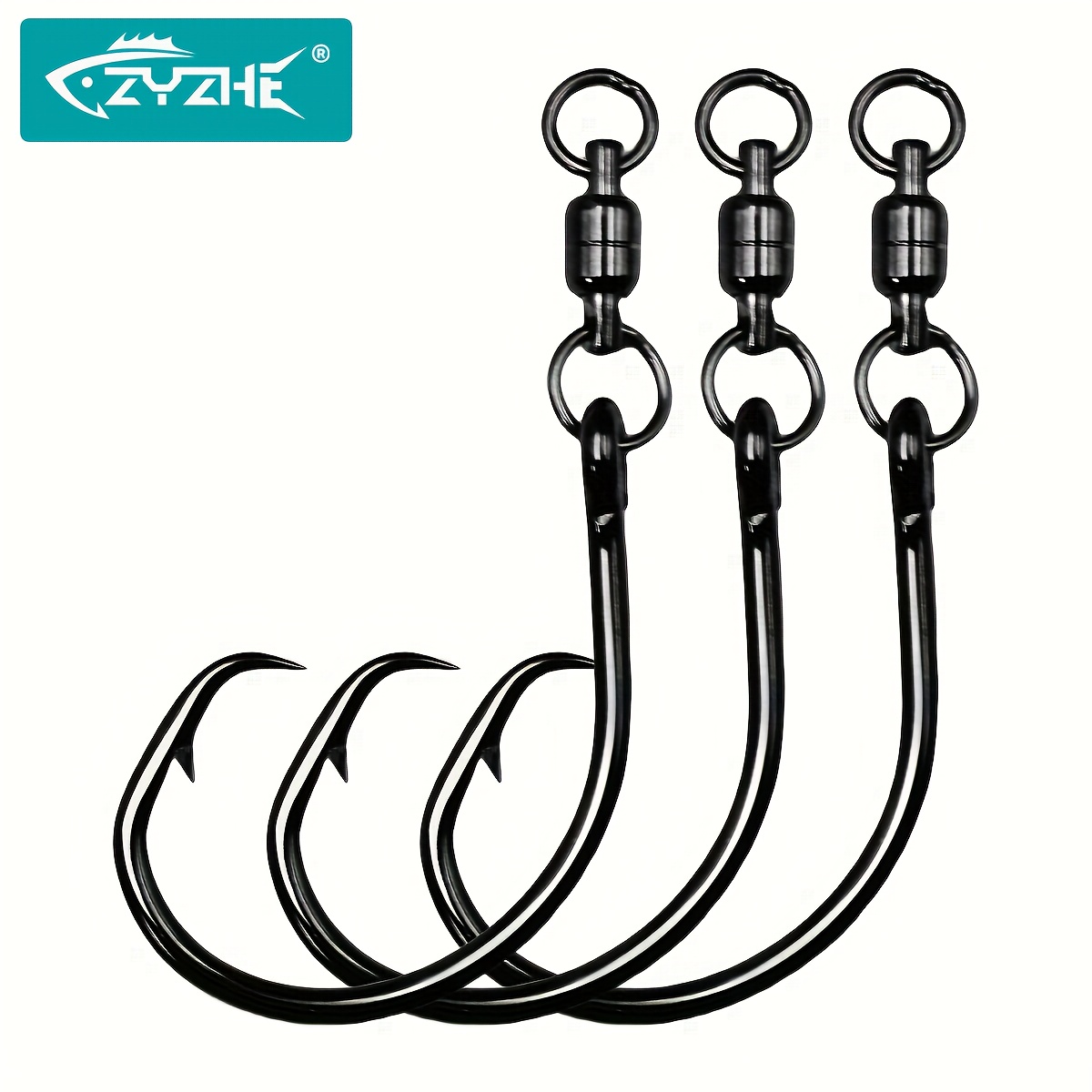ZYZHE 3/6/9개 스위블 링이 있는 원형 훅 6/ - Fishing Hook Barbless 리뷰 및 가격